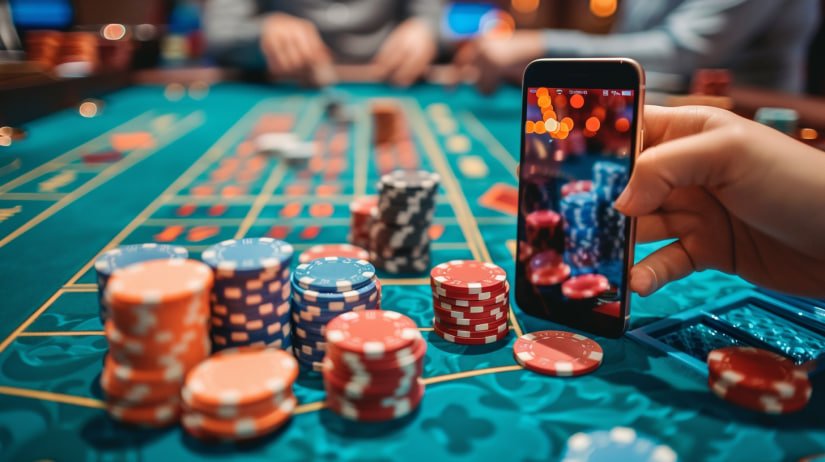 Filipino player browsing pk7 login casino games on mobile phone
